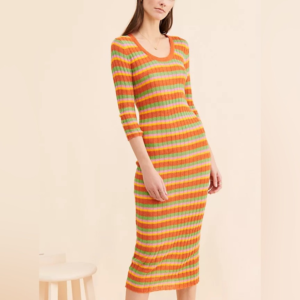 Lisa Says Gah Striped Sweater Dress